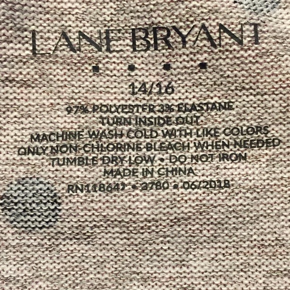 Lane Bryant pink shirt with black poke a dots - Picture 2 of 2